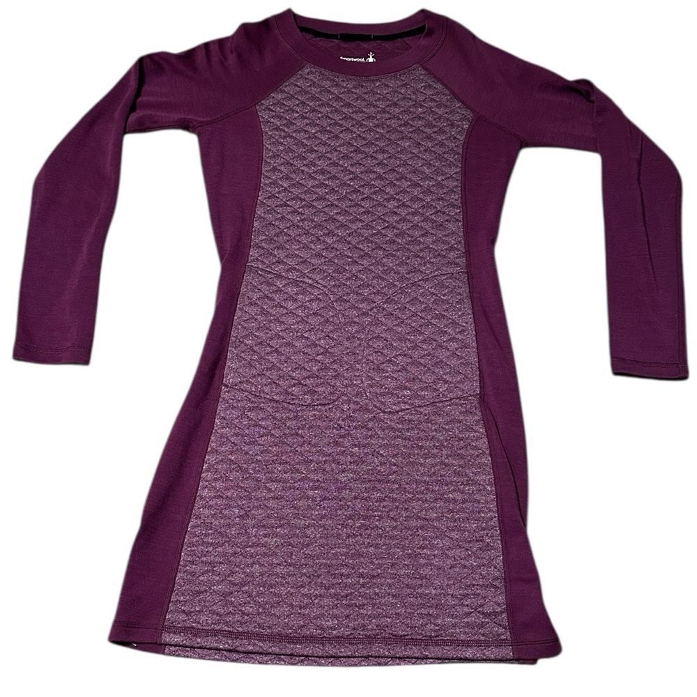 Smartwool Women’s XS Purple Long Sleeve Merino Wool Thermal Knit Dress